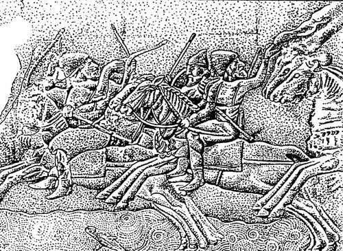 Киммерийские всадники. Ассирийское изображение VII в. до н.э.