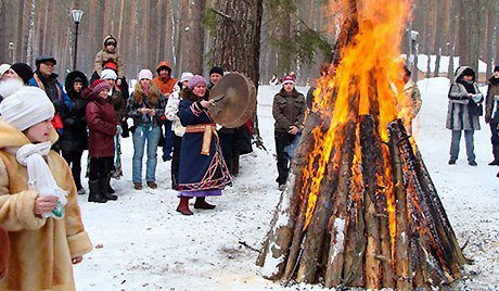 Телеутский шаманский ритуал огня